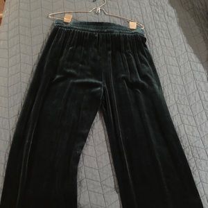 Velvet wide leg pants